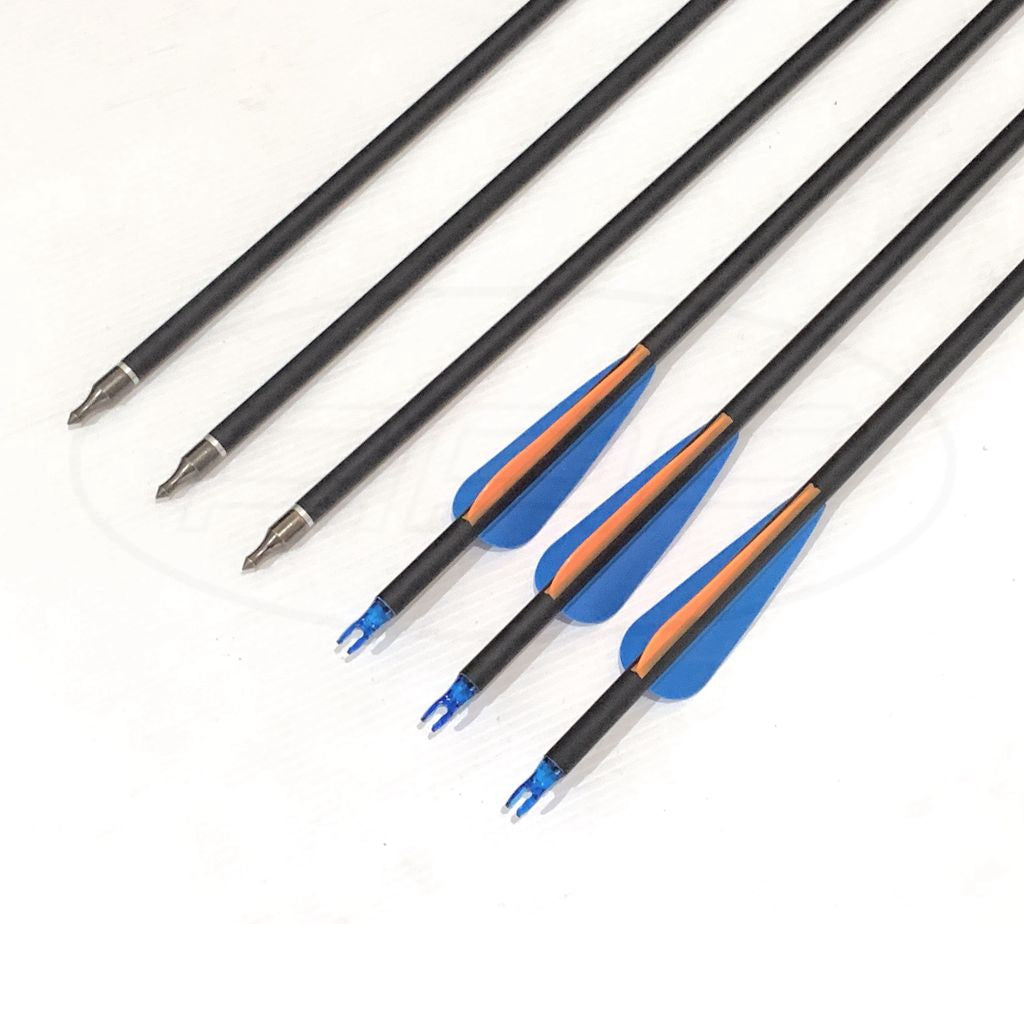 ARCHQUICK 12x Carbon Arrows 30 Inches Spine 500 For Compound Recurve Bow Hunting