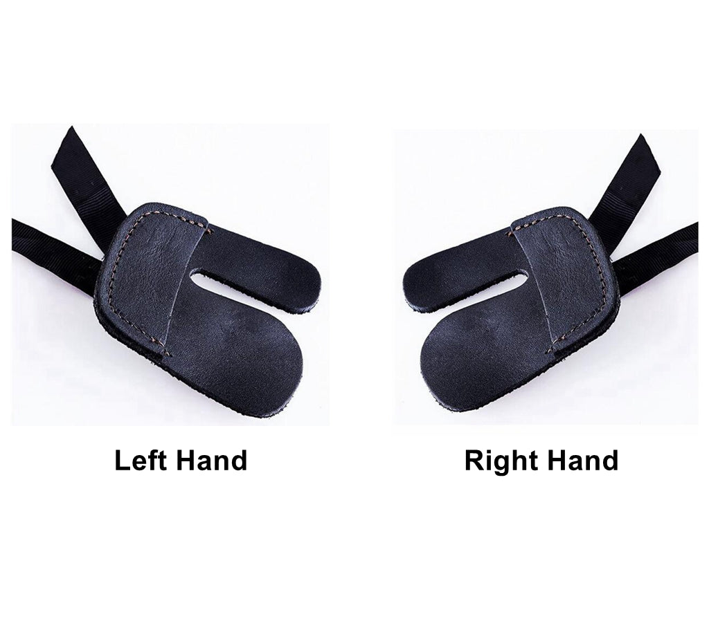 Archery Leather Finger Tab Hunting Shooting Bow Protection Gear R / L Hand