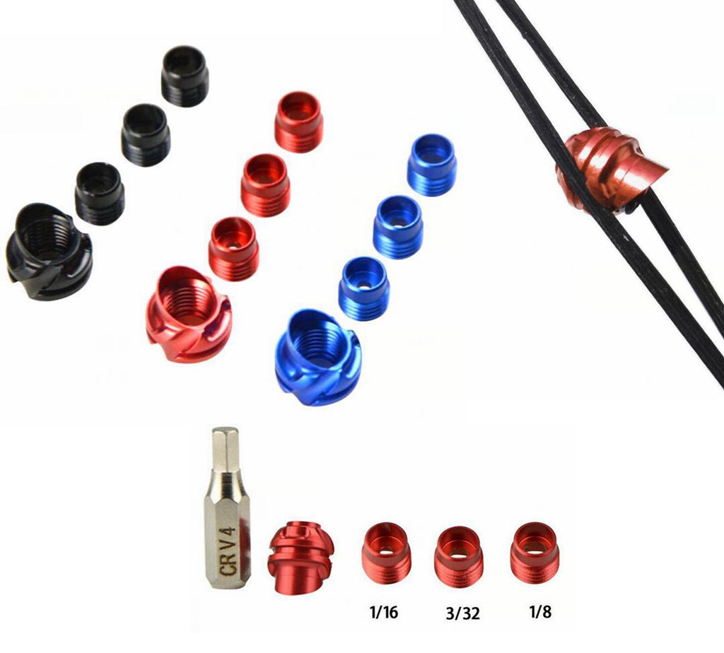 NEW ALUMINIUM PEEP SIGHT set FOR COMPOUND BOW -Angle 37°/45° - 3 COLOURS