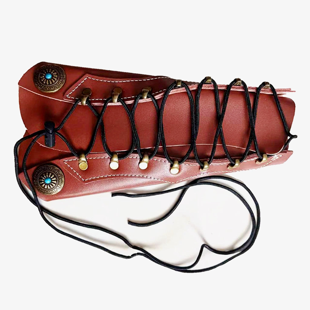 Archery Cow Leather Arm Guard Protector Gear for Compound Recurve Bow Hunting