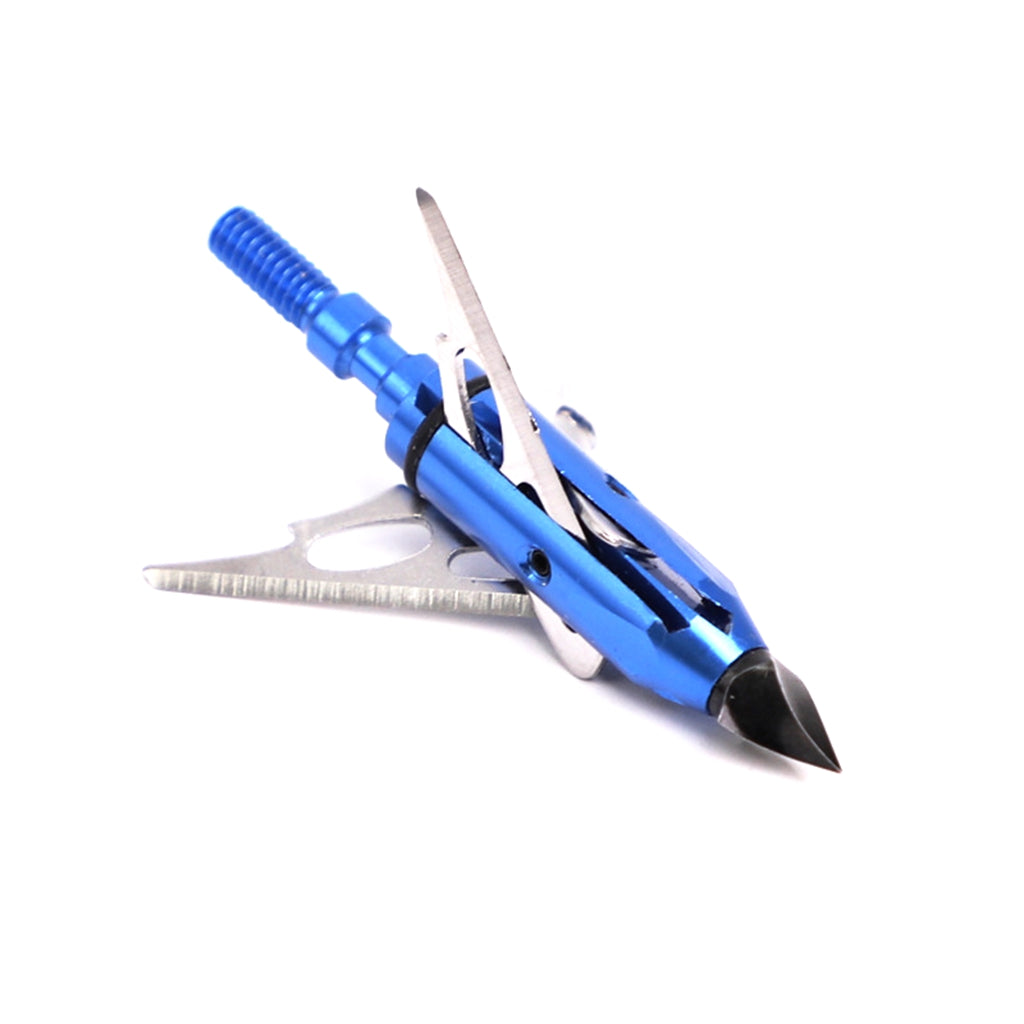 ARCHQUICK Mechanical Broadhead-100 grain open on impact Compound Bow Hunting Blu