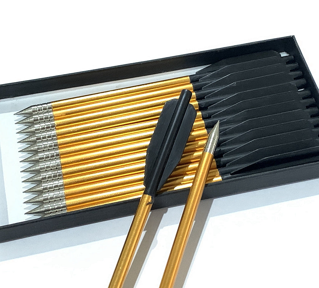 ARCHQUICK 12/24x 6.25" Crossbow Bolts Fixed Tips Aluminiu Arrows