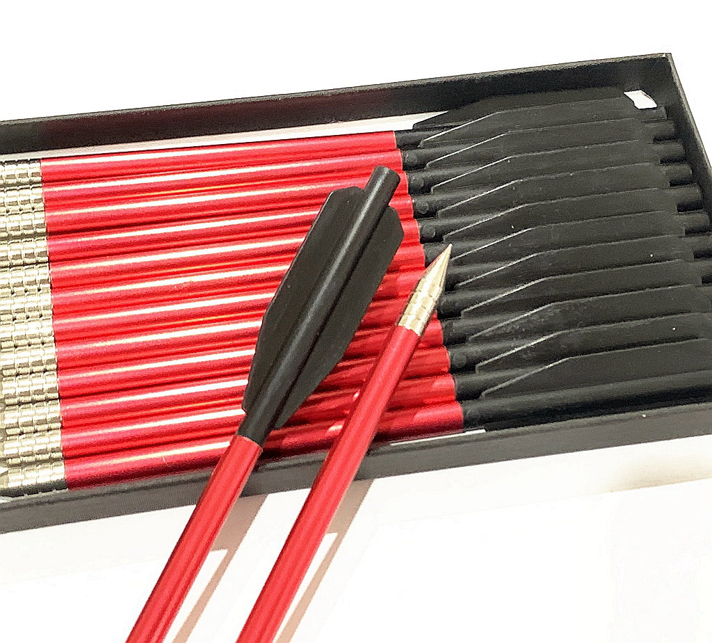 ARCHQUICK 12/24x 6.25" Crossbow Bolts Fixed Tips Aluminiu Arrows