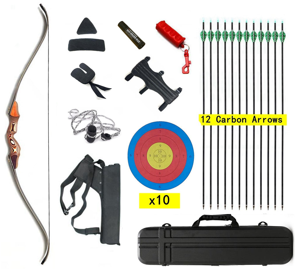 ARCHQUICK Archery X-Blade Recurve Bow 60” Hunting Arrow PRO Kit Bag Hard case