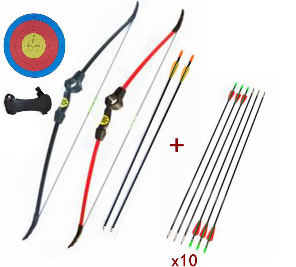 Archery 20LBS Youth Bow Junior Recurve Bow Arrows Set Kids Basic Pack R/L Hand