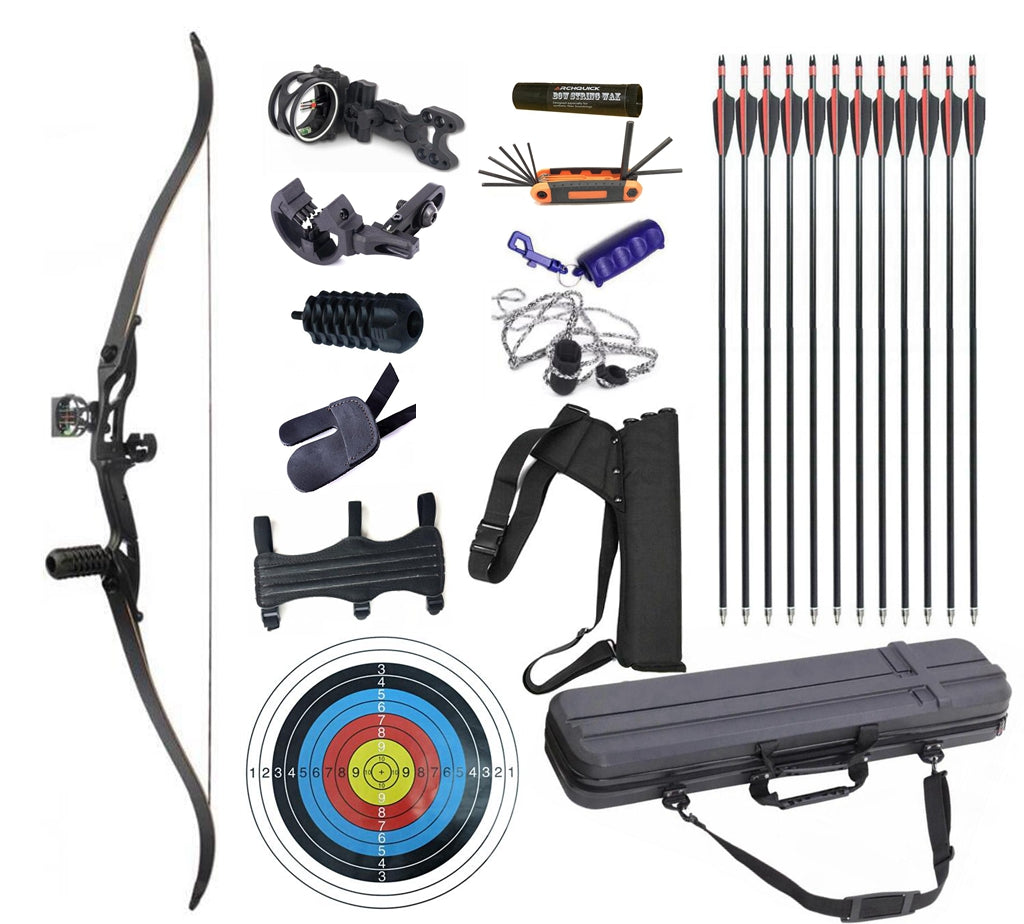 Junxing Archery F179 Recurve Bow Set 60 Inch Takedown RH Target & Hunting