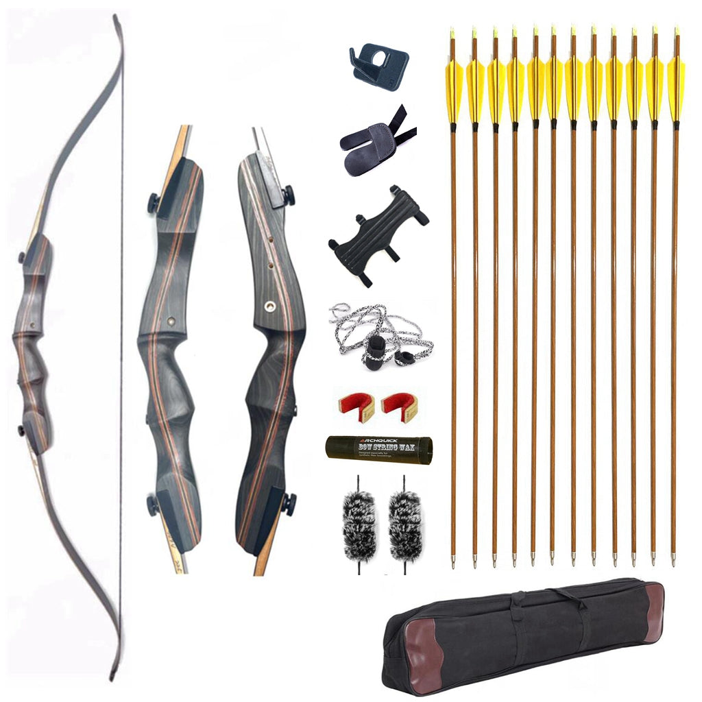Old Mountain Archery Ghost Takedown Recurve Bow 62" 25-60lb Hunting Target R/H
