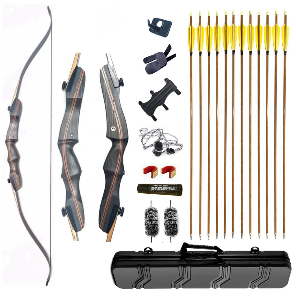 Old Mountain Archery Ghost Takedown Recurve Bow 62" 25-60lb Hunting Target R/H