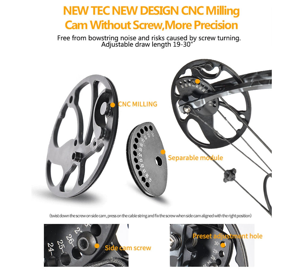 TP M1 15-70LB COMPOUND BOW ARROW HUNTING TARGET ARCHERY CNC 4 Colors