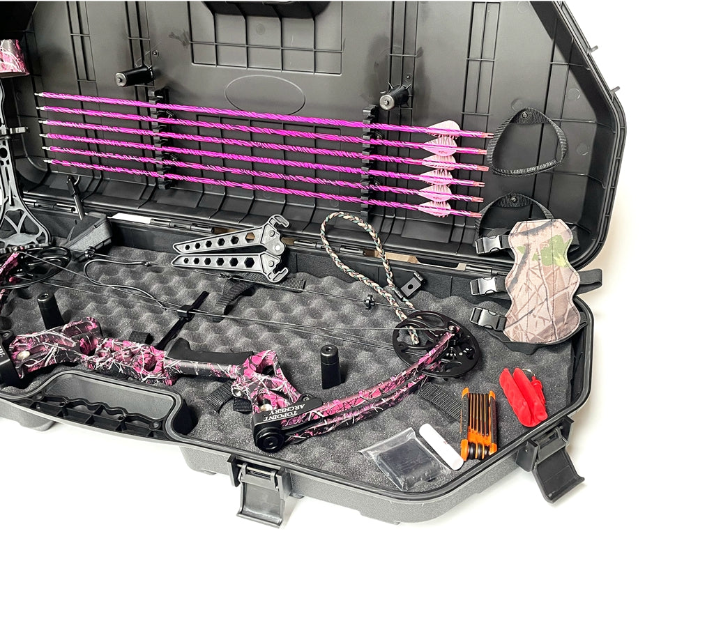 TP M1 15-70LB COMPOUND BOW ARROW HUNTING TARGET ARCHERY CNC Hard Case