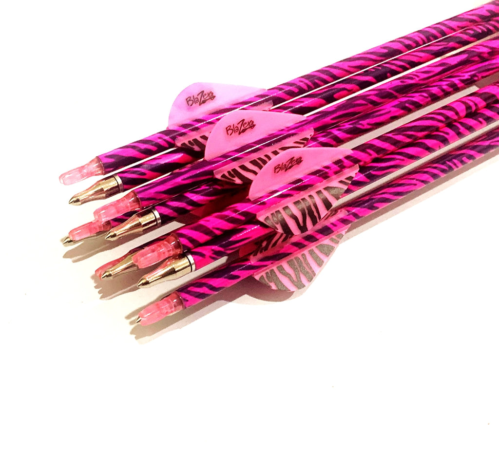 ARCHQUICK 31.5'' Carbon Arrows Archery Recurve Compound Bow Hunting 12pcs Pink