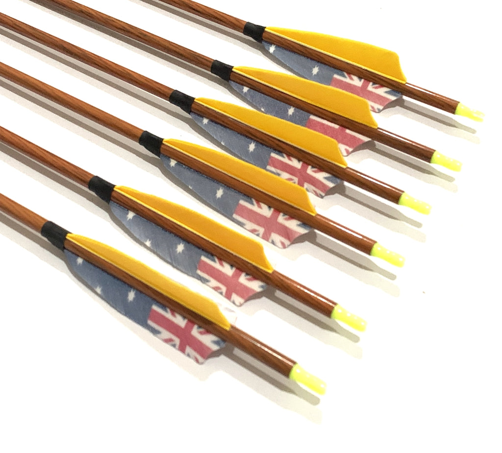 ARCHQUICK 31.5" Carbon Arrows Feather Compound Recurve Bow Hunting Target FLG