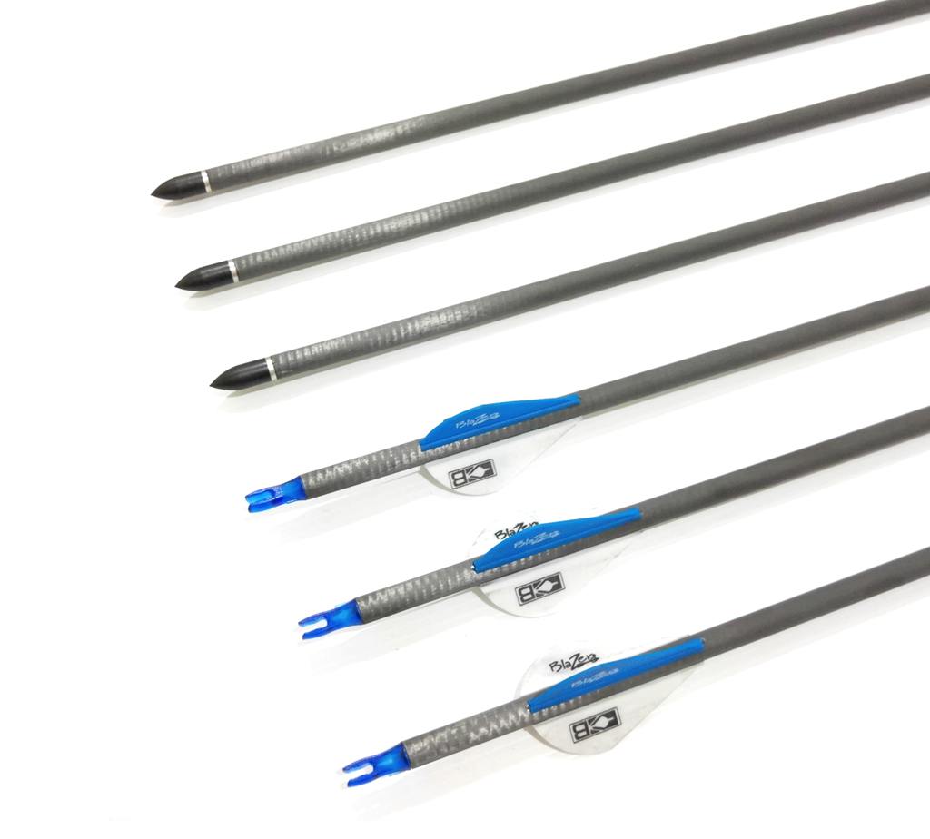NEW 12 X 31.5" CARBON ARROWS 2" FLETCH Spine 400 COMPOUND OR RECURVE BOW TARGET