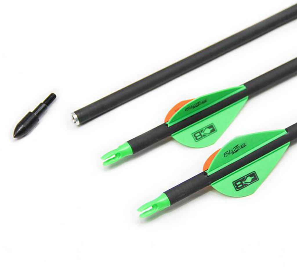 NEW 12 X 31.5" CARBON ARROWS 2" FLETCH Spine 300 COMPOUND OR RECURVE BOW TARGET