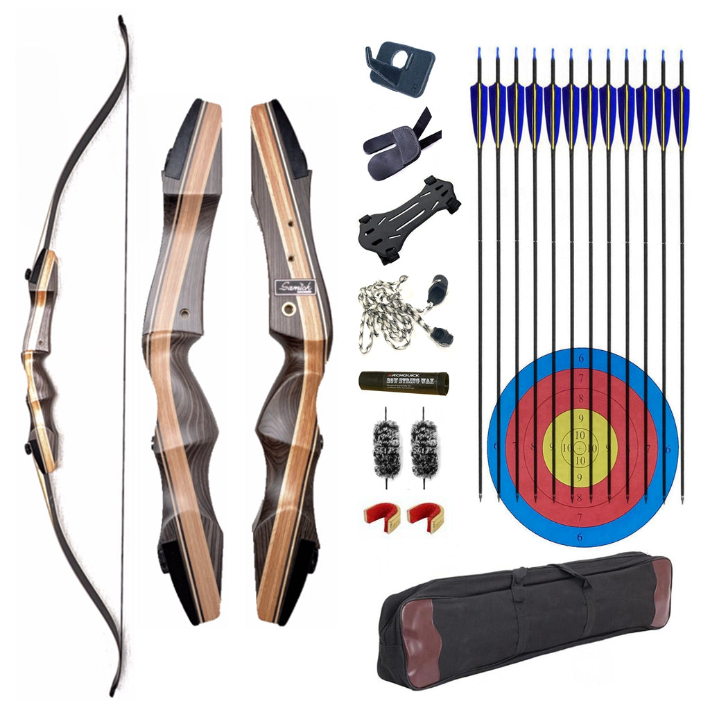 Samick Sage Takedown Recurve Bow 62inch 20-60lb RH or LH Hunting and Target