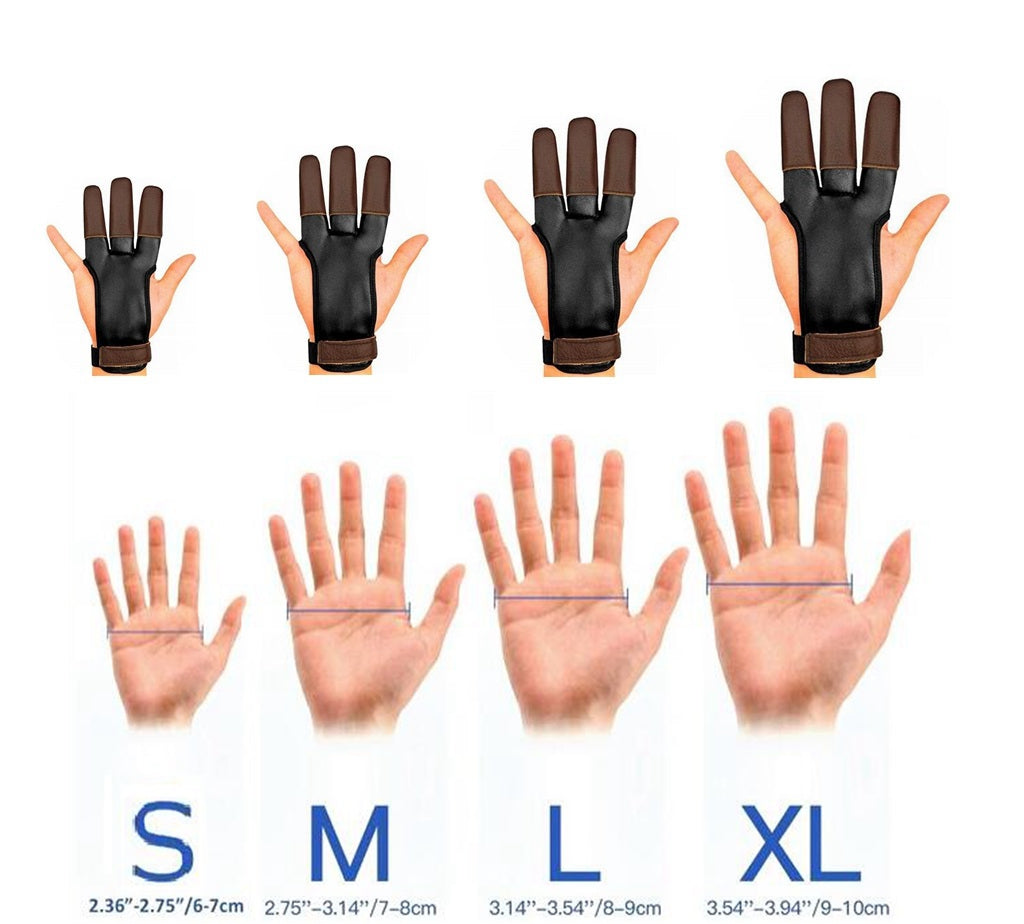 New Archery Shooting Glove 3 Finger Compound Recurve Bow Hunting Target Gear