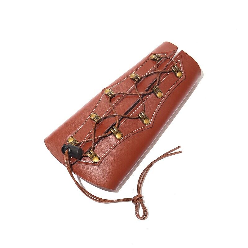 Archery Leather Arm Guard Protector Gear for Compound Recurve Bow Hunting