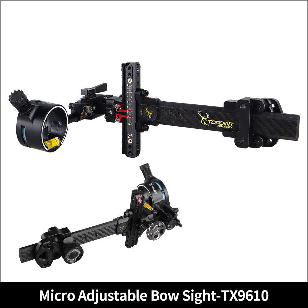 Topoint 1 Pin Compound Bow Sight Micro Adjustable Bow Sight