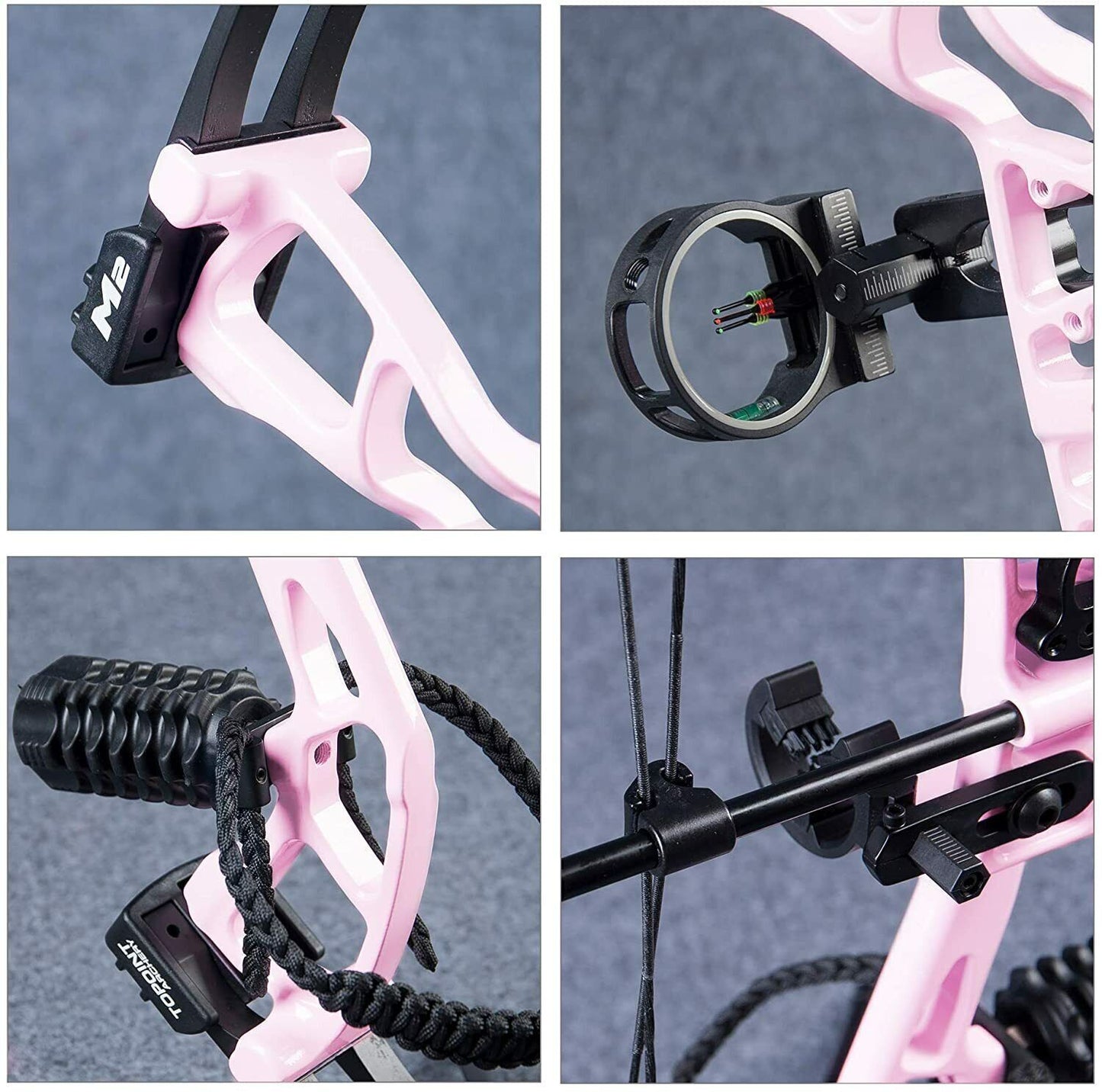 TOPOINT M2 Youth Compound Bow 10-40lb Adjustable 17-27" Draw For Target Archery