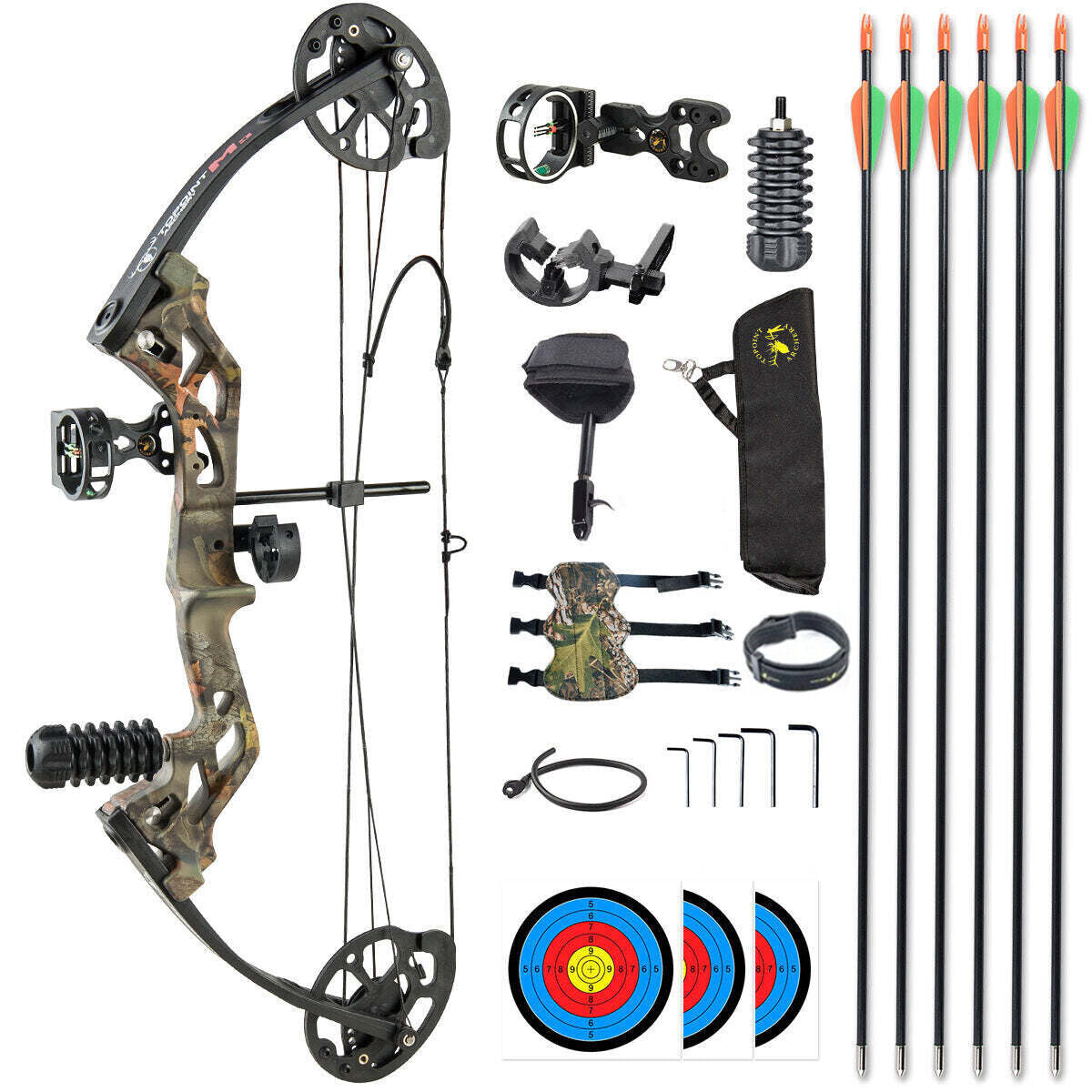 Topoint M3 Youth Compound bow 10-30lbs RTS Package 7 Colour R/L Hand