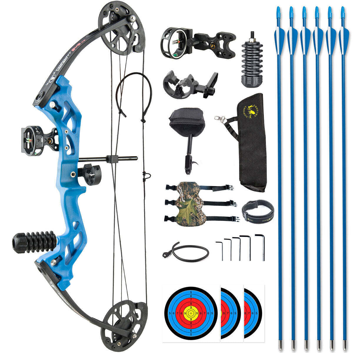 Topoint M3 Youth Compound bow 10-30lbs RTS Package 7 Colour R/L Hand