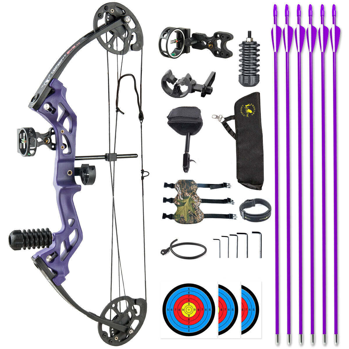 Topoint M3 Youth Compound bow 10-30lbs RTS Package 7 Colour R/L Hand