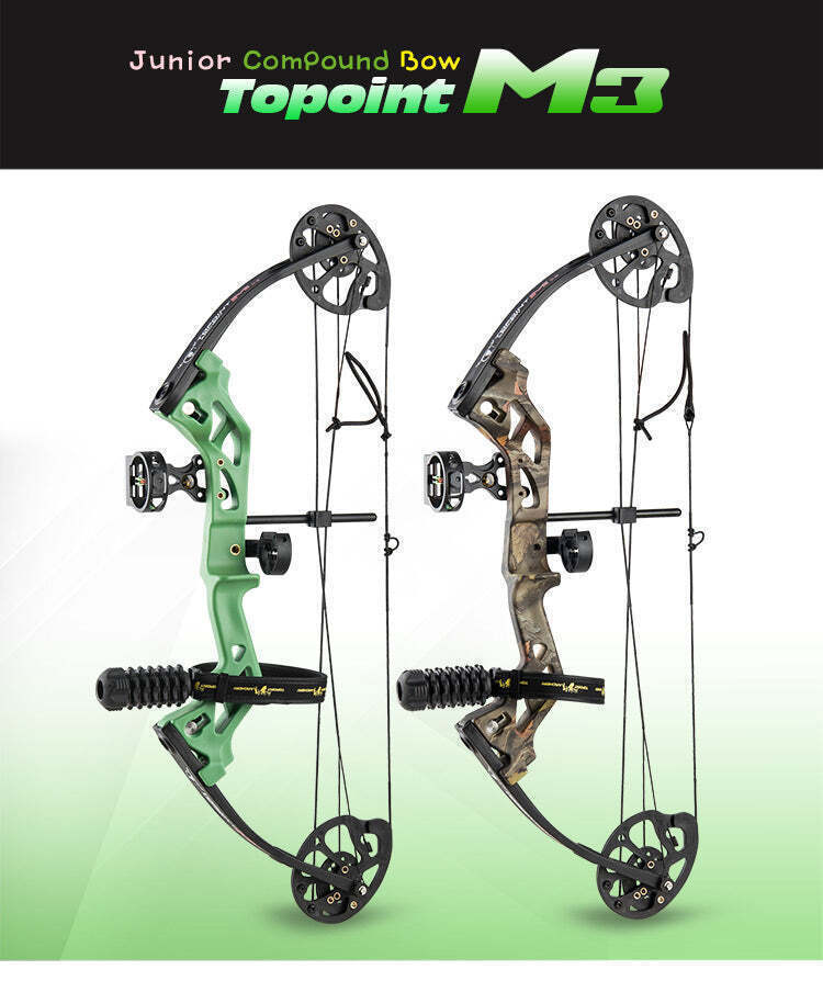 Topoint M3 Youth Compound bow 10-30lbs RTS Package 7 Colour R/L Hand