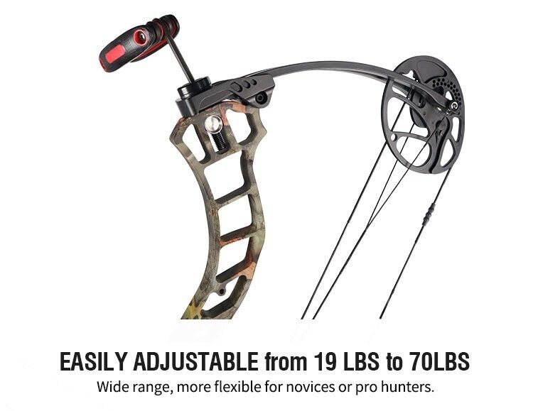 Topoint Trigon 19-70lbs COMPOUND BOW & ARROW HUNTING TARGET ARCHERY