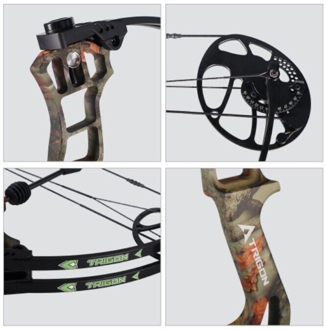 Topoint Trigon 19-70lbs COMPOUND BOW & ARROW HUNTING TARGET ARCHERY
