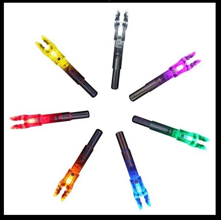 Archquick 6pcs Lighted Arrow Nocks ID 6.2mm Bowstring Activated LED Glow Nock