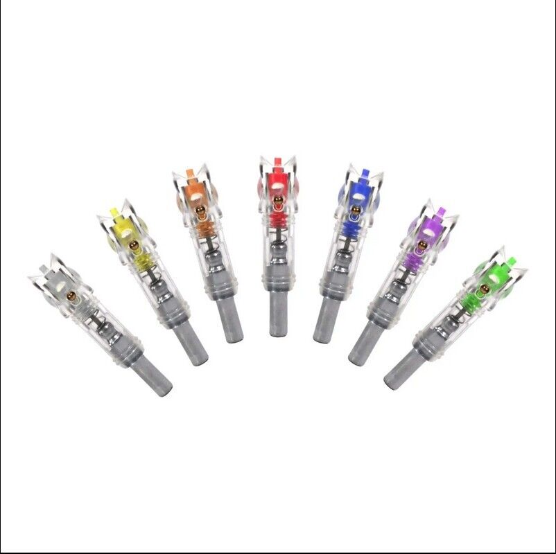 Archquick 6pcs LED Lighted Arrow Nocks ID 7.6mm OD 8.8mm for Crossbow Bolt