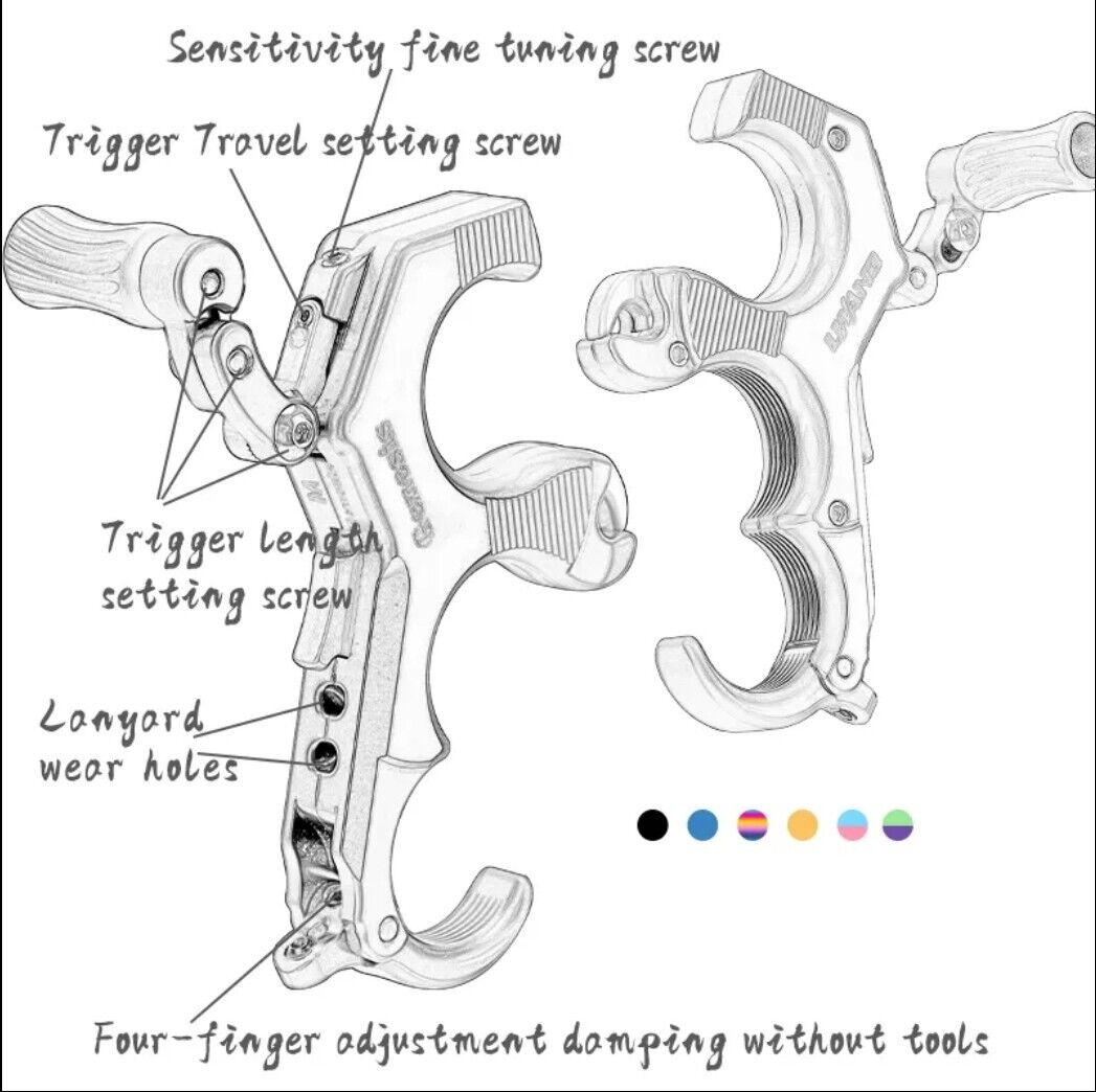 LWANO Genesis Thumb Release Compound Bow Thumb Trigger Release CNC Aluminium