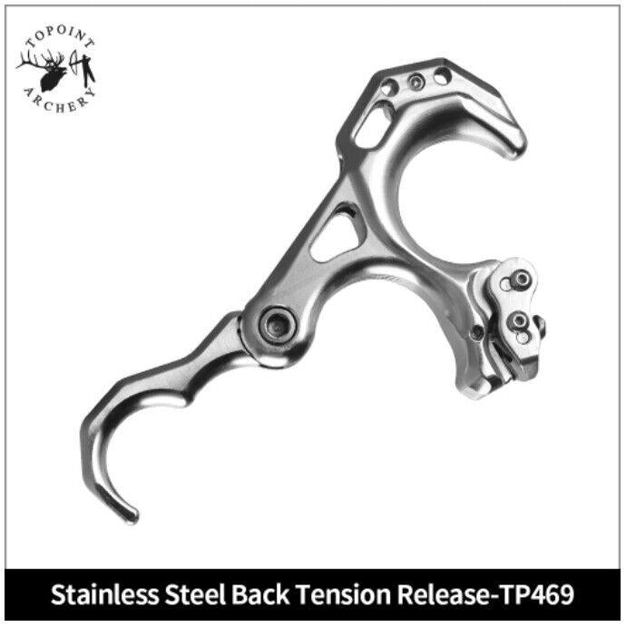 Topoint Back Tension Compound Bow Release 3 4 Finger TP469 Stainless Steel CNC