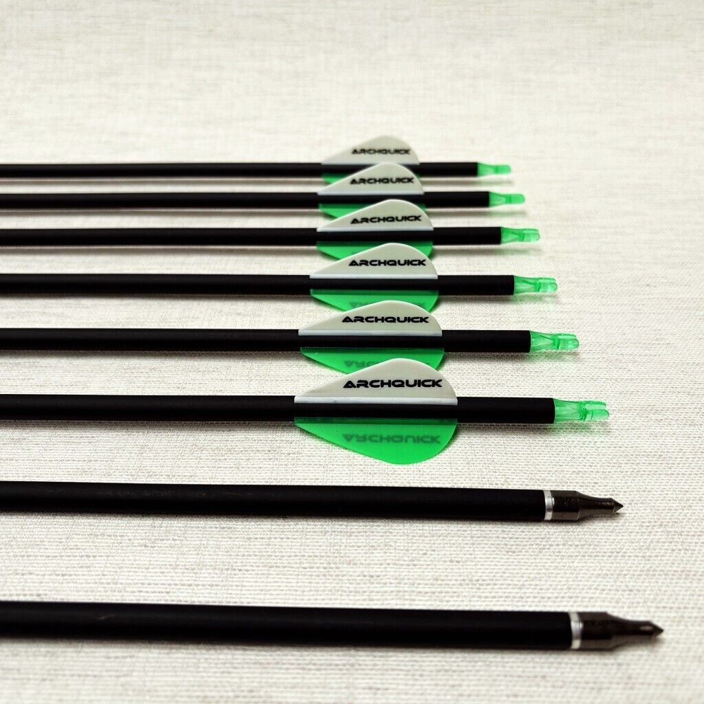12/24x ARCHQUICK Carbon Arrows 31.5" Compound/Recurve Bow Hunting /Target