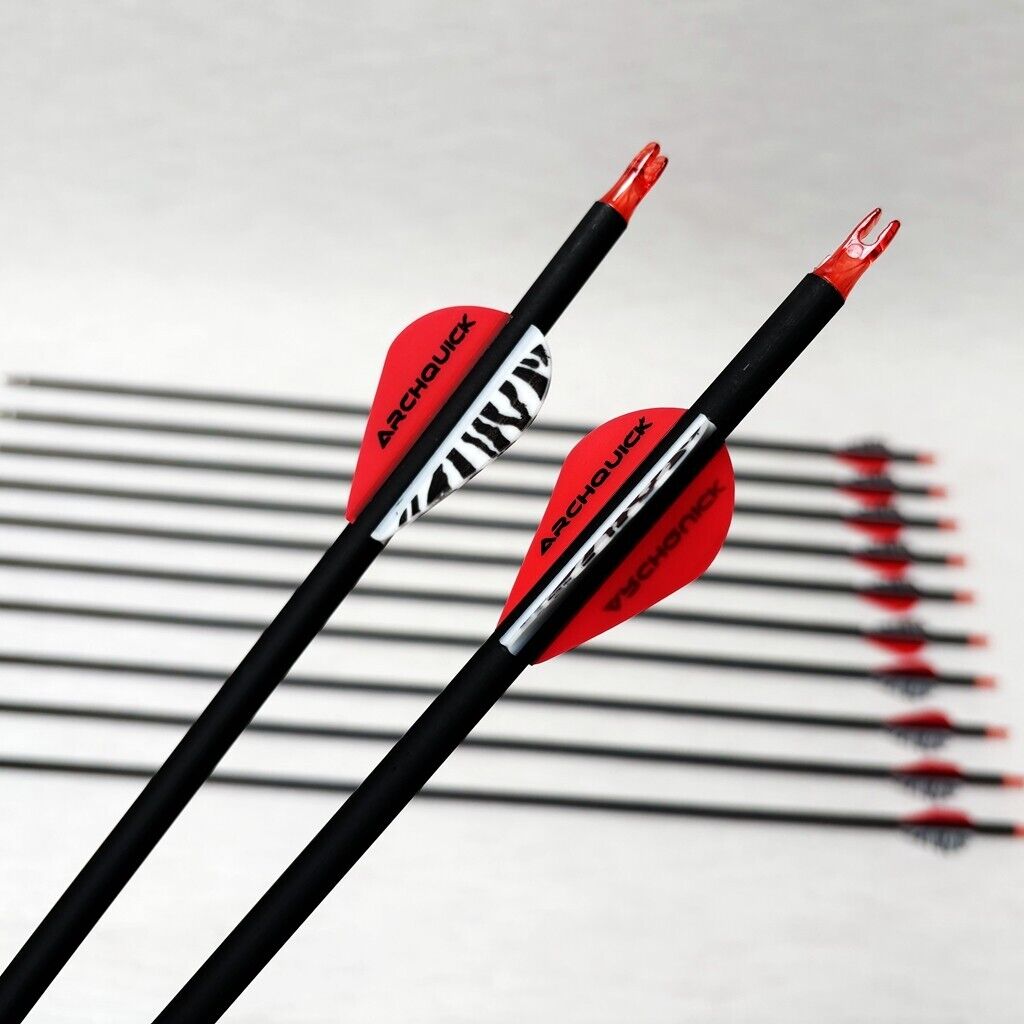 ARCHQUICK Carbon Arrows 31.5" Recurve Compound Bow Hunting SP500