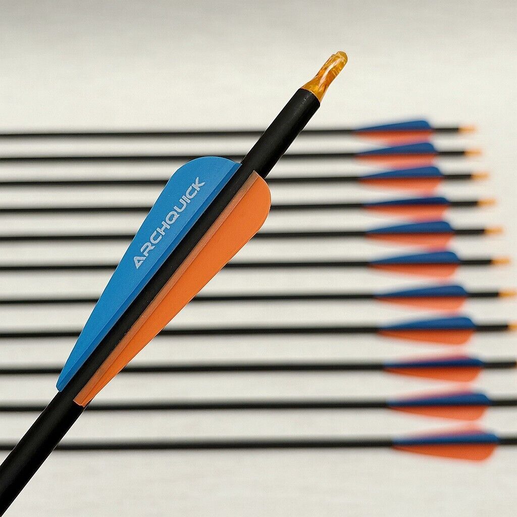 12/24x ARCHQUICK Carbon Arrows 31.5" Compound/Recurve Bow Hunting /Target SP500