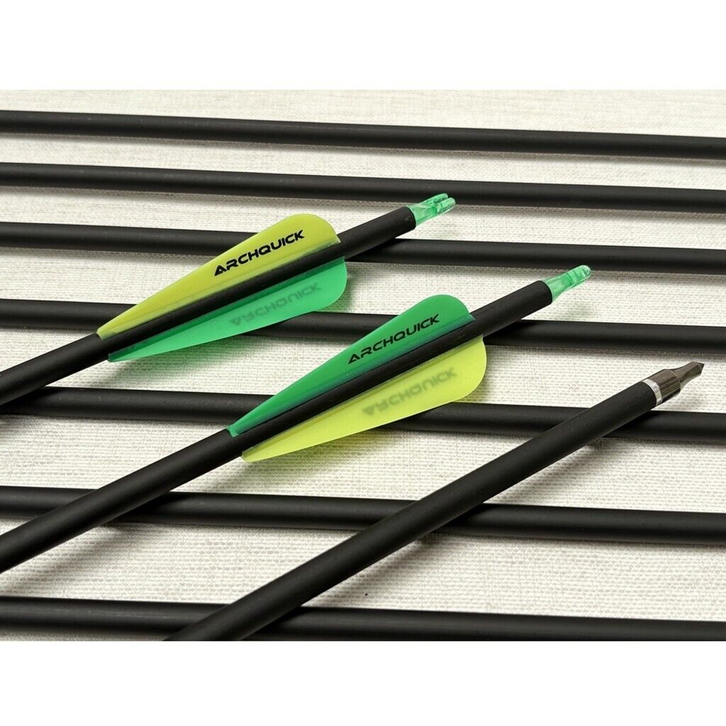 12/24x ARCHQUICK Carbon Arrows 31.5" for Compound/Recurve Bow Hunting /Target