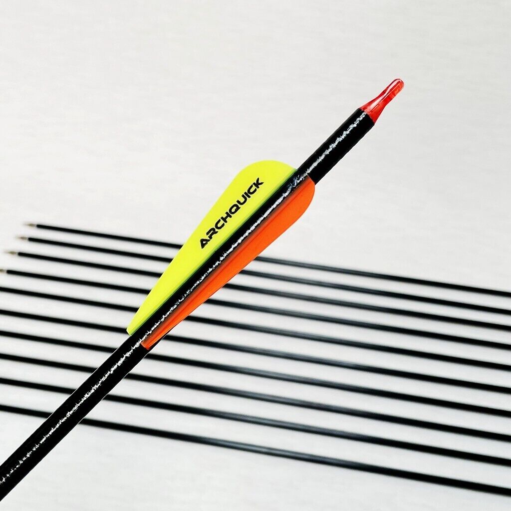 10/20x ARCHQUICK 31.5" Fiberglass Hunting Practice Arrows with Removable Tips