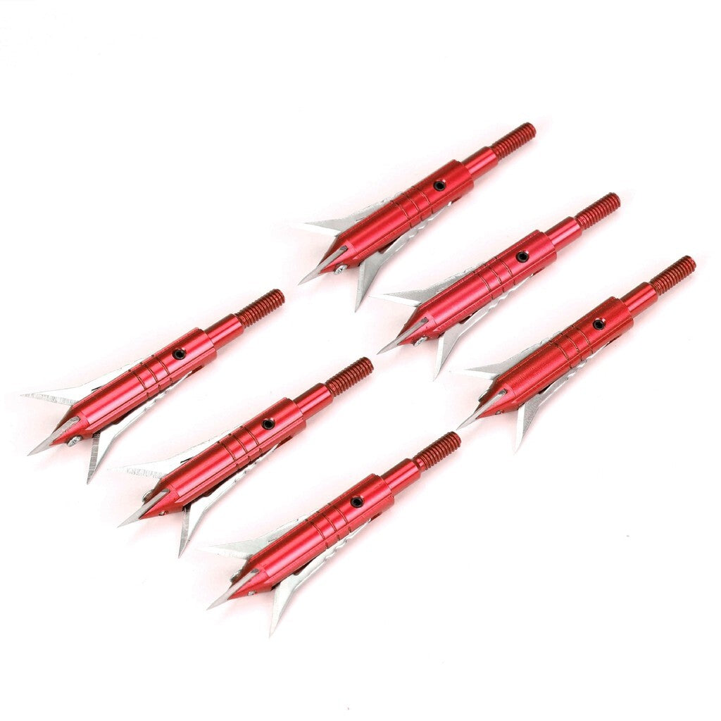 ARCHQUICK Archery Mechanical Broadhead-100 grain open on impact Bow Hunting RED