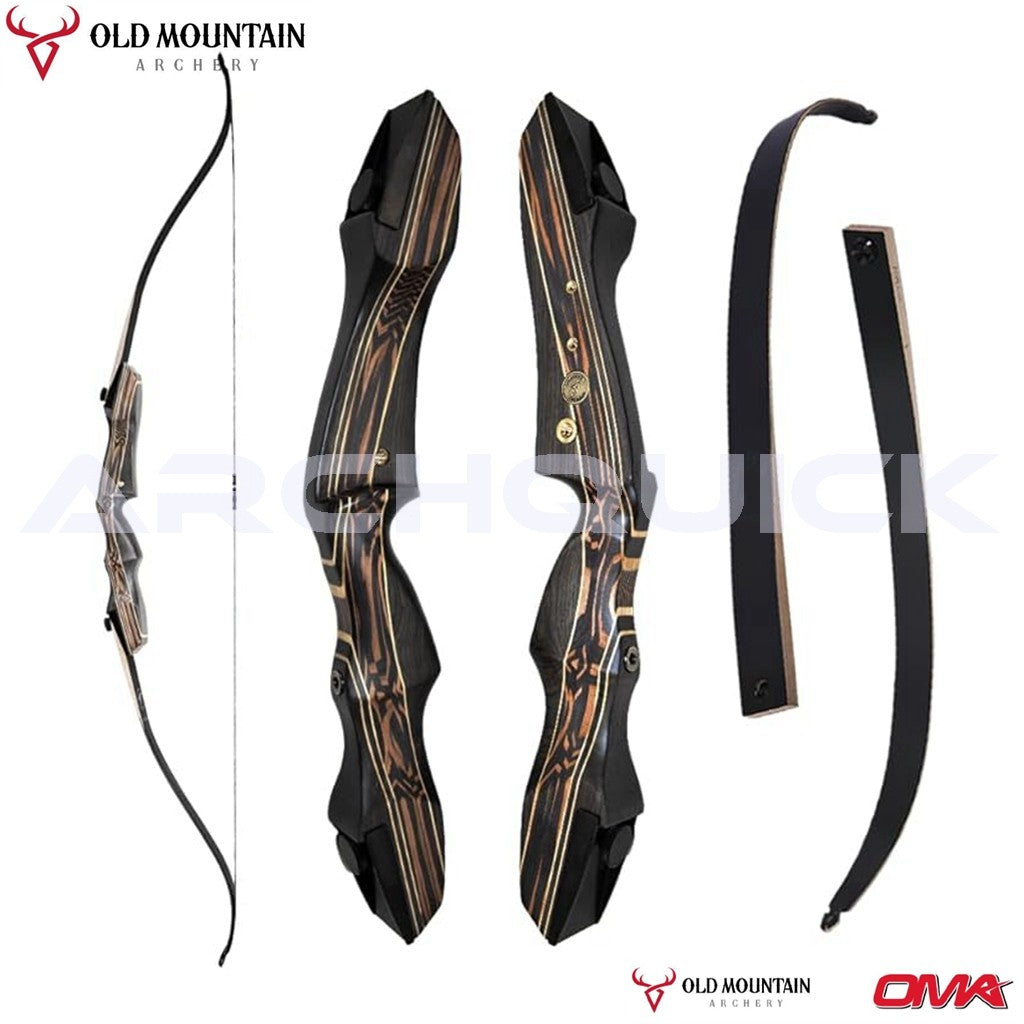 Old Mountain Archery Tachyon T/D Recurve Bow 62inch 20-60lb R/L Hunting & Target