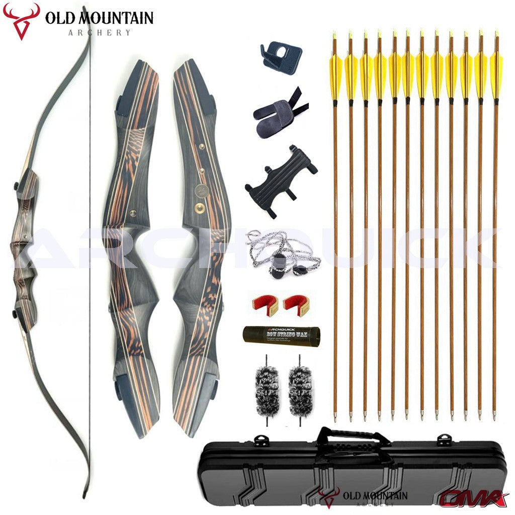 Old Mountain Archery Tachyon T/D Recurve Bow 62inch 20-60lb R/L Hunting & Target