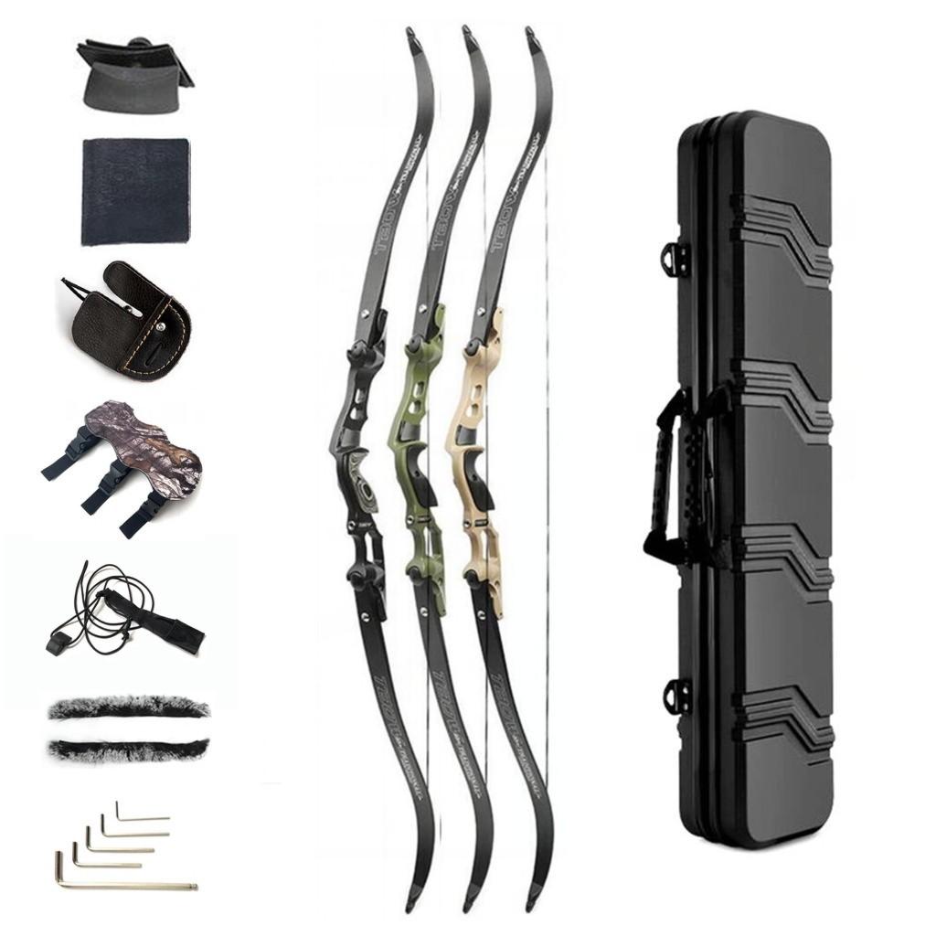 Junxing Archery Taow 62" ILF Recurve Bow 30-60lbs Takedown RH Hunting Target Bow