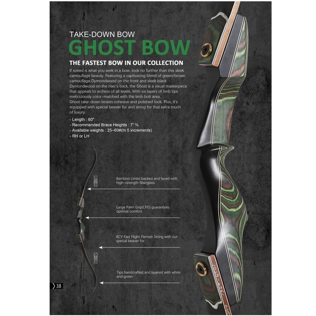 Old Mountain Archery OMA GHOST Recure Bow 60" T/D Hunting Target Bow 30-60lbs