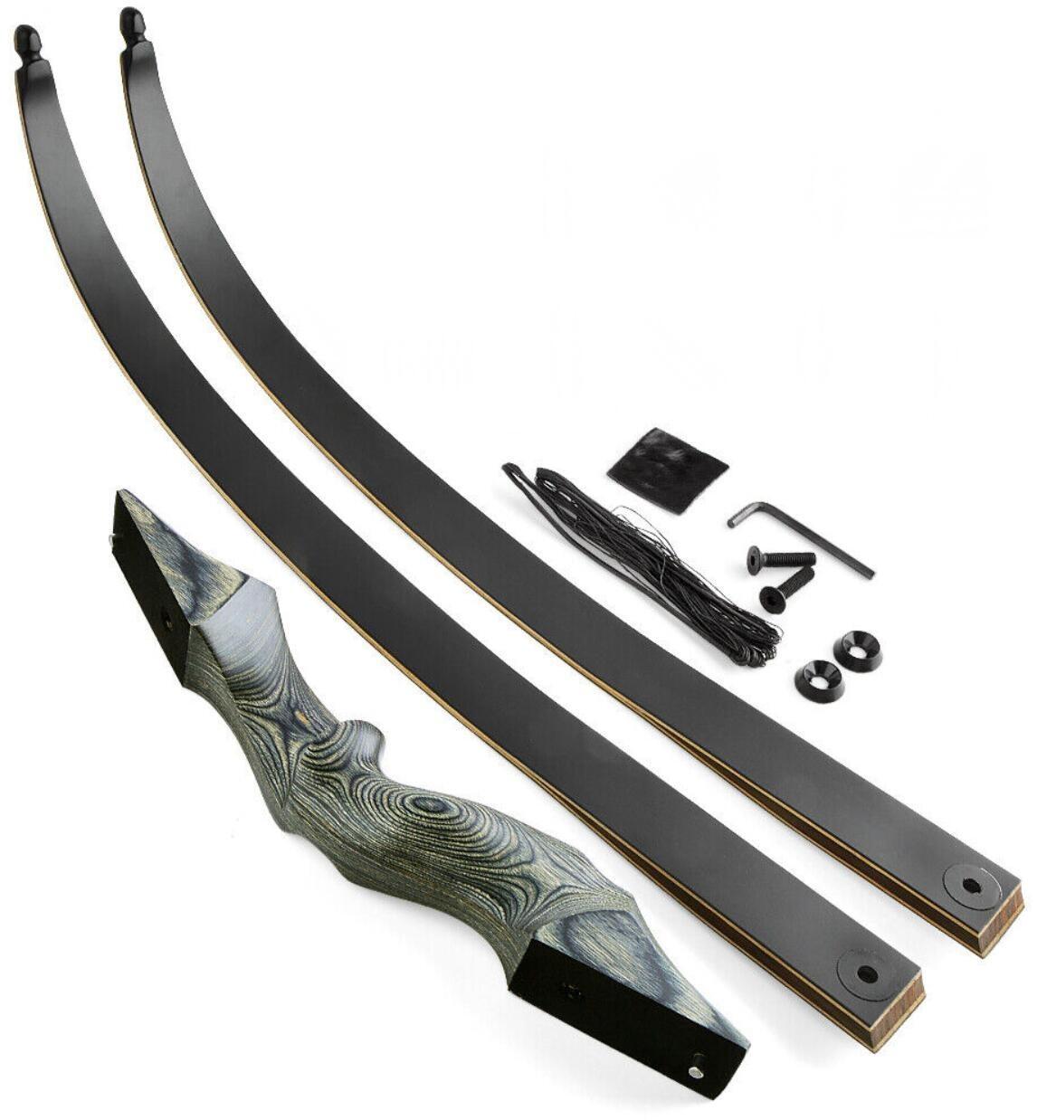 Black Hunter LINGYUN 60″ Take Down Recurve Bow Hunting Target RH/LH 25-60lbs