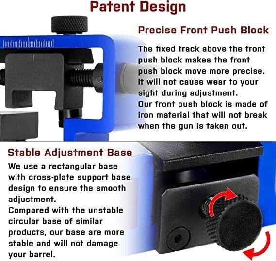 Wgear sight pusher Sight Tool with Heavy-Duty Construction Universal Rear Sight