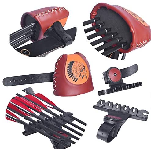 Arrow Quiver 6 Arrows Quick Mount for Recurve Bow Traditional Bow Long Bow
