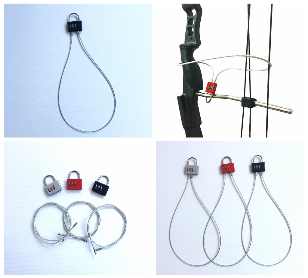 New Archery Bow Safety Lock - Anti-dry fire wire cable 3 dial combination LOCK