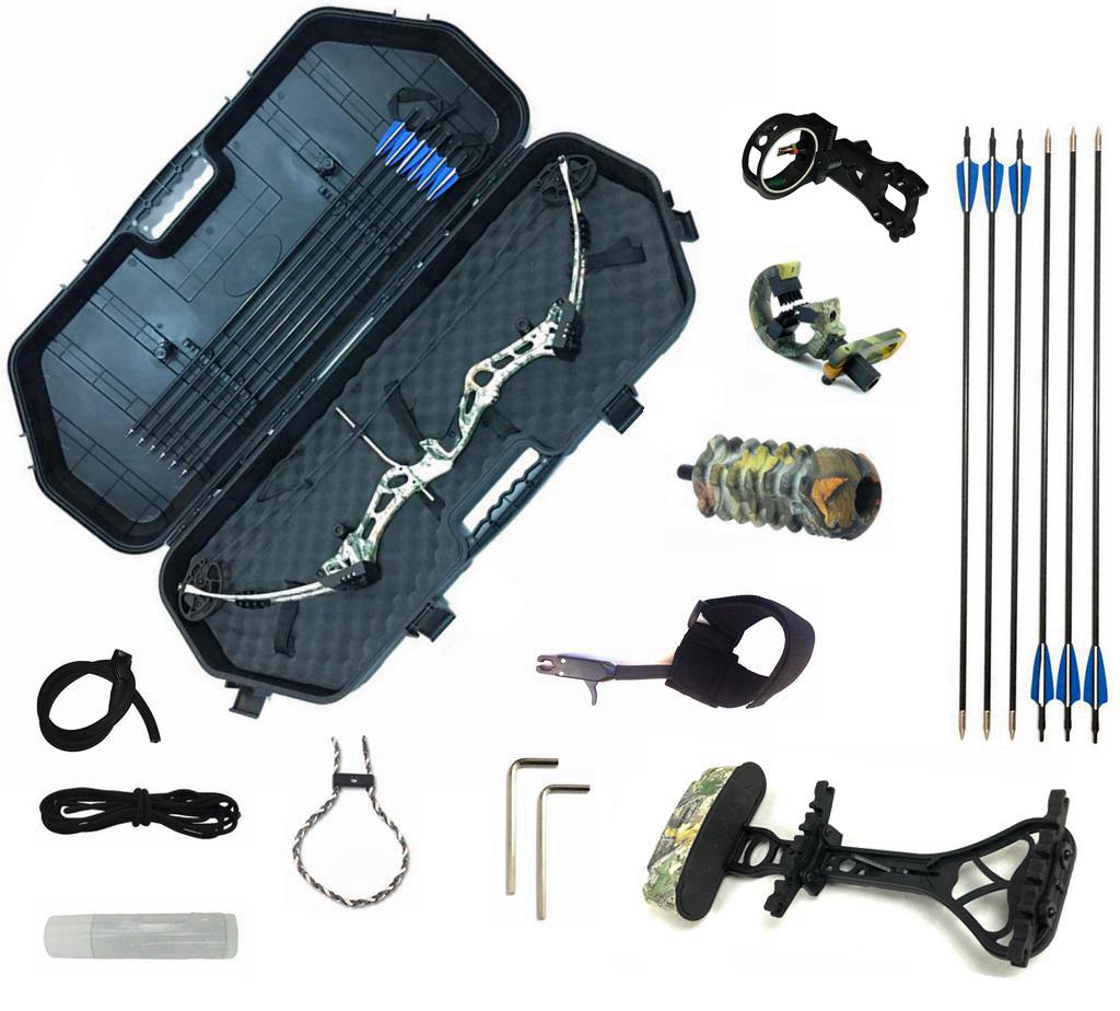 JunXing 40-50lbs Compound Bow Super Luxury Package Archery Bow HUNTING TARGET Shooting