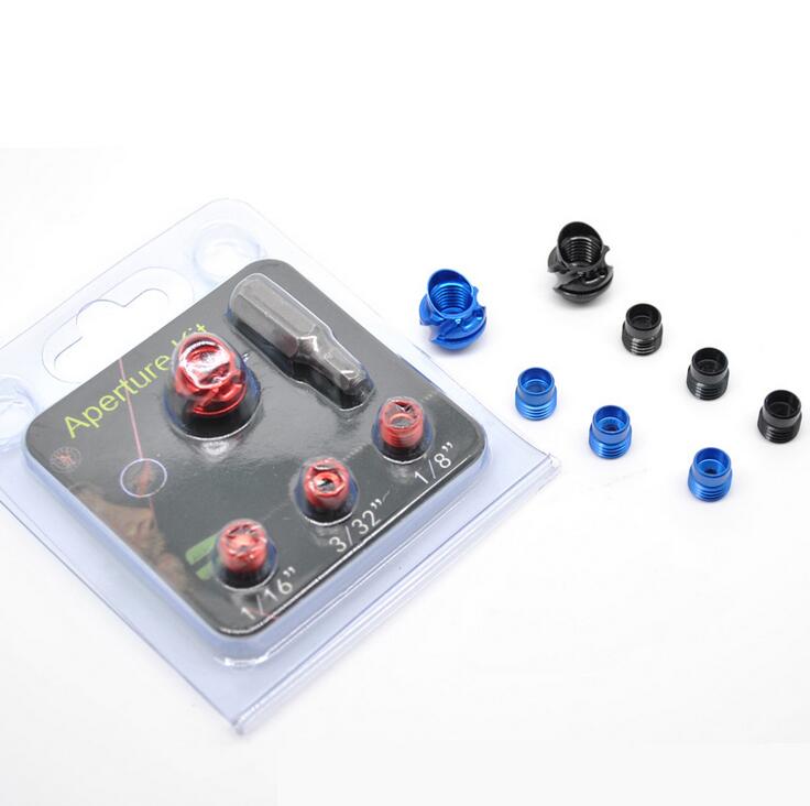 NEW ALUMINIUM PEEP SIGHT set FOR COMPOUND BOW -Angle 37°/45° - 3 COLOURS