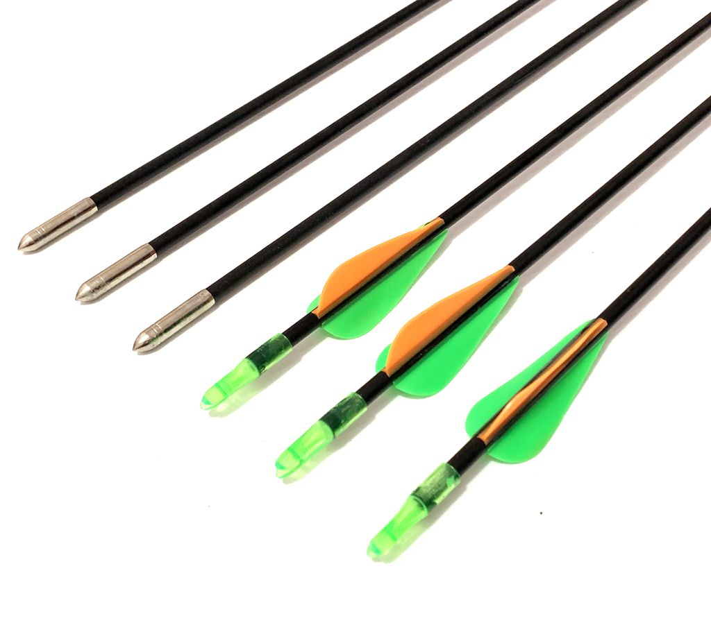 12x 31.5" Fiberglass Arrows upto 30lbs Kids Practice Target Recurve Compound Bow